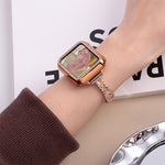 xDfind Dünnes Armband aus Edelstahl mit Diamanten, passend für Apple Watch 42 / 44 / 45 / 46 / 49 mm, Apple Watch 38 / 40 / 41 / S10 42 mm