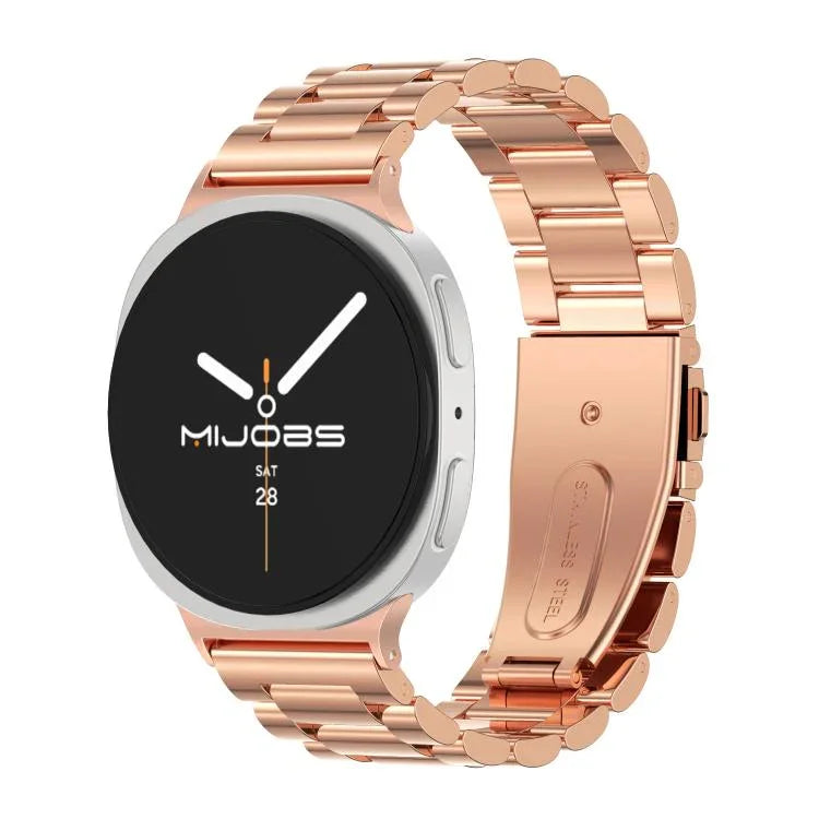 MIJOBS Dreiperlen-Uhrenarmband aus Edelstahl, für Samsung Galaxy Watch8 / Watch8 Classic