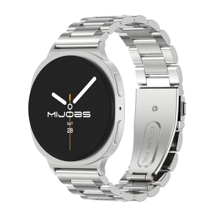 MIJOBS Dreiperlen-Uhrenarmband aus Edelstahl, für Samsung Galaxy Watch8 / Watch8 Classic