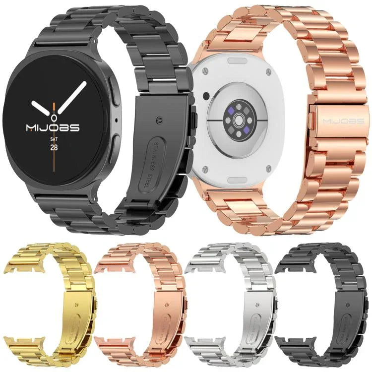 MIJOBS Dreiperlen-Uhrenarmband aus Edelstahl, für Samsung Galaxy Watch8 / Watch8 Classic