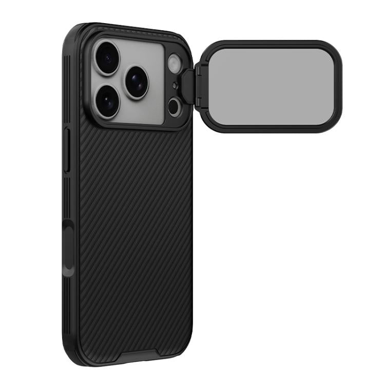 NILLKIN Schwarzer Spiegel Prop CD Textur Transparente Spiegelabdeckung Handyhülle, Für iPhone 17 Pro Max, Für iPhone 17 Pro