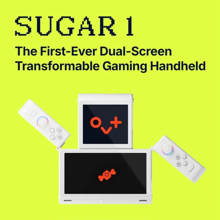 ONE-NETBOOK Sugar 1 Dual-Screen-Handheld-Spielekonsole, Android 14 Snapdragon G3 Gen3, 16 GB + 512 GB