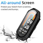 xDfind Armor Tempered Film Integrated PC Watch Protective Cover, For Xiaomi Smart Band 9 / 9 NFC, For Xiaomi Smart Band 9 Ceramic / 8