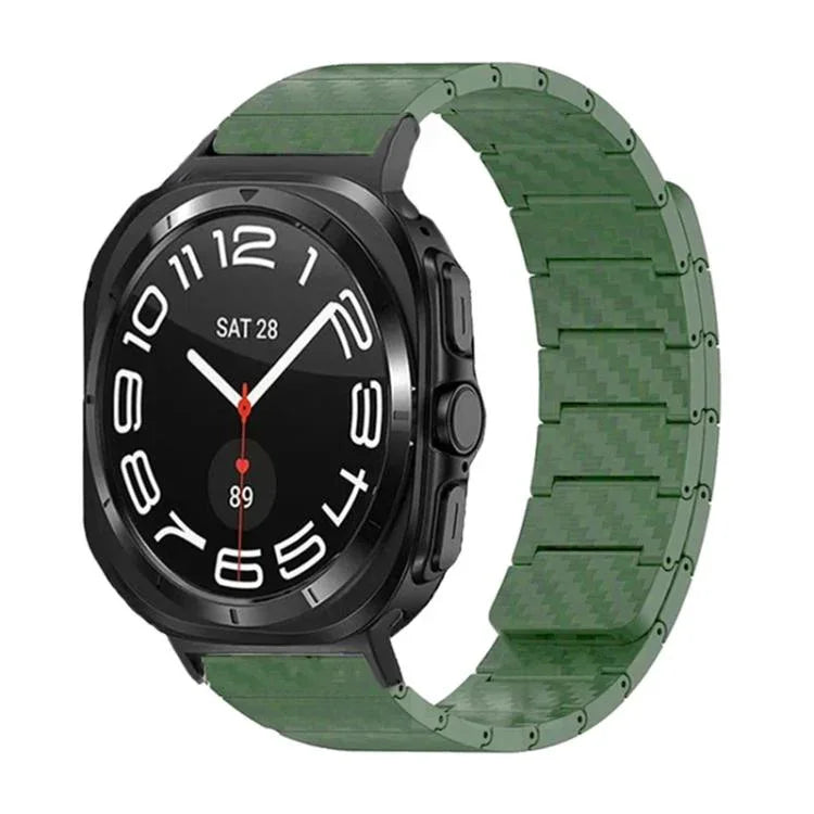 Magnetisches Uhrenarmband aus Carbonfaser, für Samsung Galaxy Watch Ultra 47 mm / Ultra 2025, für Samsung Galaxy Watch8 / Watch8 Classic