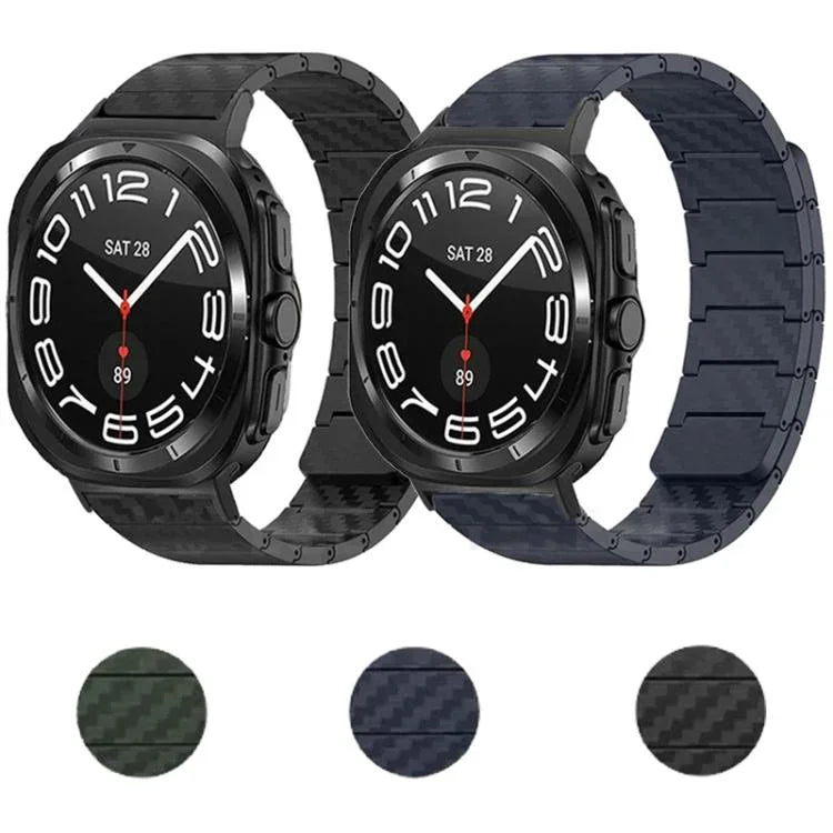 Magnetisches Uhrenarmband aus Carbonfaser, für Samsung Galaxy Watch Ultra 47 mm / Ultra 2025, für Samsung Galaxy Watch8 / Watch8 Classic