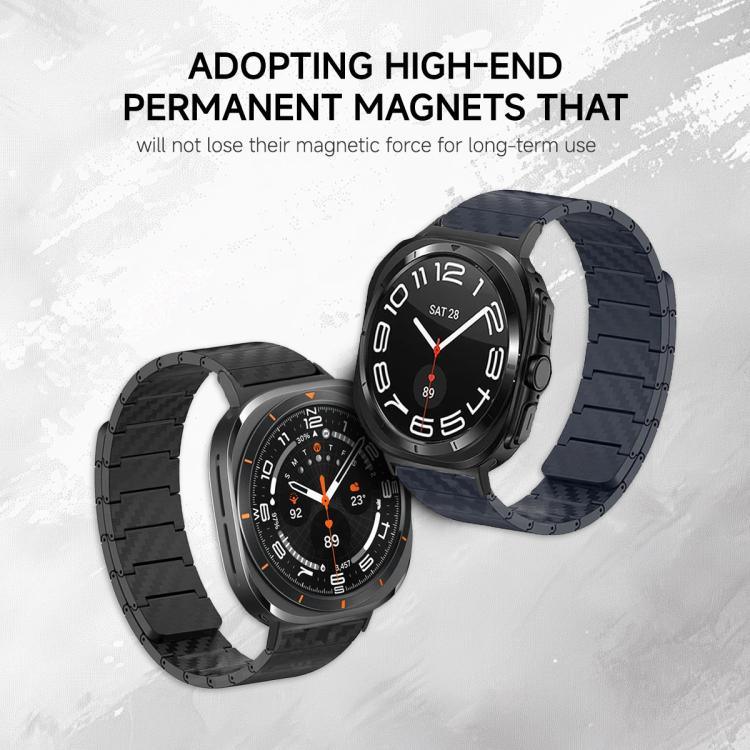 Magnetisches Uhrenarmband aus Carbonfaser, für Samsung Galaxy Watch Ultra 47 mm / Ultra 2025, für Samsung Galaxy Watch8 / Watch8 Classic