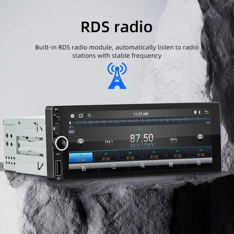 F6021 6,86 Zoll IPS-Bildschirm Auto 1Din MP5 Player Unterstützung CarPlay & Android Auto, F6021