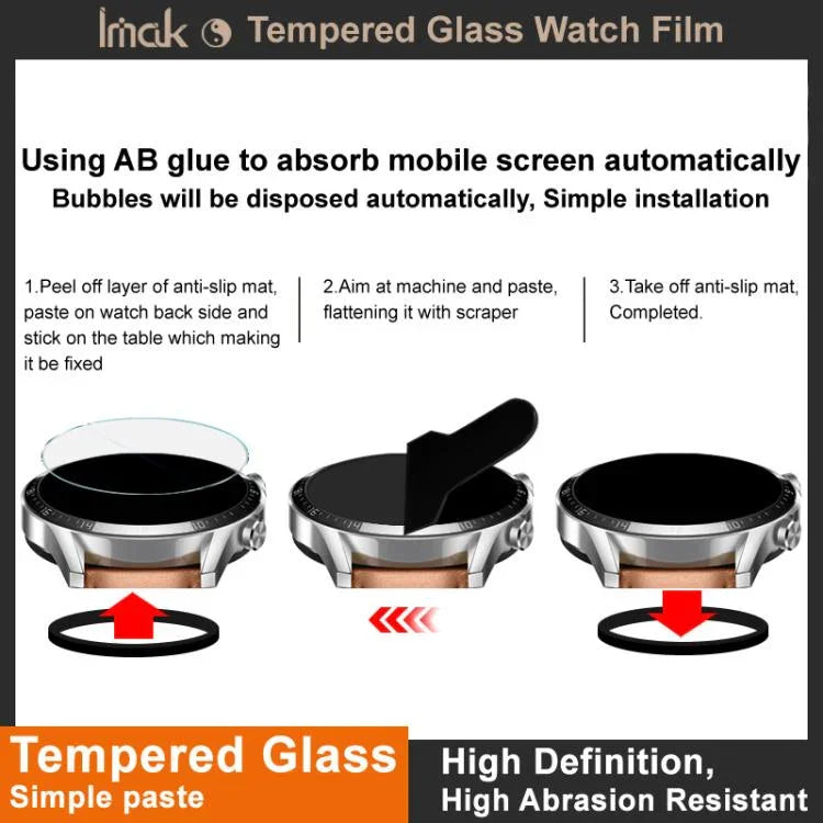 IMAK Schutzfolie aus gehärtetem Glas für Apple Watch Ultra 1/2/3 (49 mm)
