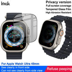 imak HD Vollbild-Sichtschutzfolie aus gehärtetem Glas, für Apple Watch Ultra 1/2/3 49 mm