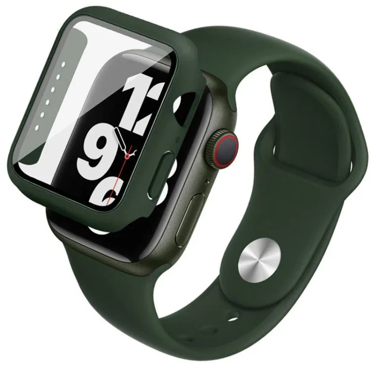 imak Integrierte Schutzhülle und Schutzfolie mit Silikonarmband, für Apple Watch SE 1/2/3/Serie 4/5/6 (44 mm) und Apple Watch SE 1/2/3/Serie 4/5/6 (40 mm)