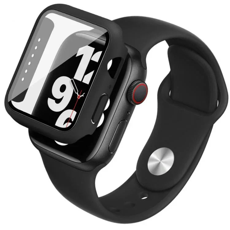 imak Integrierte Schutzhülle und Schutzfolie mit Silikonarmband, für Apple Watch SE 1/2/3/Serie 4/5/6 (44 mm) und Apple Watch SE 1/2/3/Serie 4/5/6 (40 mm)