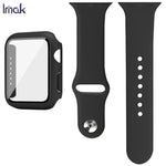 imak Integrierte Schutzhülle und Schutzfolie mit Silikonarmband, für Apple Watch SE 1/2/3/Serie 4/5/6 (44 mm) und Apple Watch SE 1/2/3/Serie 4/5/6 (40 mm)