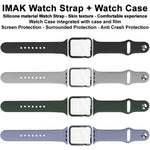 imak Integrierte Schutzhülle und Schutzfolie mit Silikonarmband, für Apple Watch SE 1/2/3/Serie 4/5/6 (44 mm) und Apple Watch SE 1/2/3/Serie 4/5/6 (40 mm)