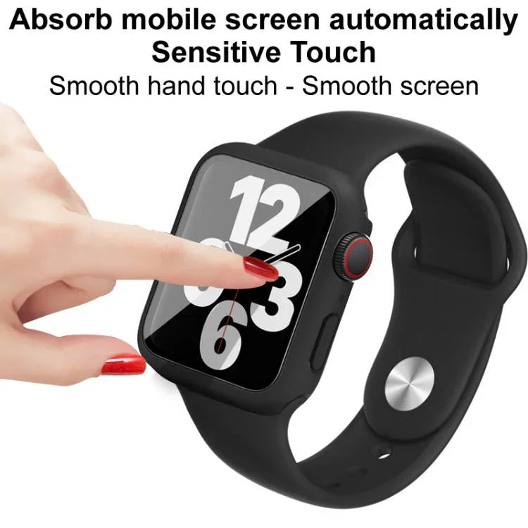 imak Integrierte Schutzhülle und Schutzfolie mit Silikonarmband, für Apple Watch SE 1/2/3/Serie 4/5/6 (44 mm) und Apple Watch SE 1/2/3/Serie 4/5/6 (40 mm)