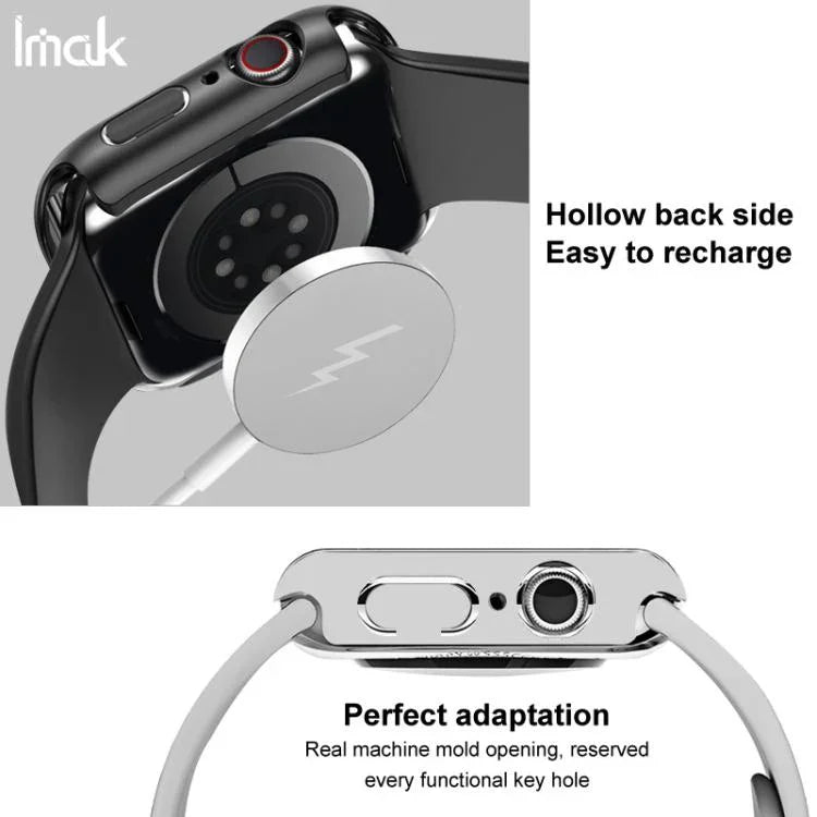 imak Integrierte Schutzhülle und Schutzfolie mit Silikonarmband, für Apple Watch SE 1/2/3/Serie 4/5/6 (44 mm) und Apple Watch SE 1/2/3/Serie 4/5/6 (40 mm)