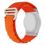 xDfind Silberne Schnalle Schlaufen Nylon-Band Stil Anti-Verlust Tracker Schutzcover, Für AirTag 2. Gen / AirTag 1. Gen