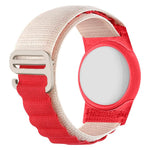 xDfind Silberne Schnalle Schlaufen Nylon-Band Stil Anti-Verlust Tracker Schutzcover, Für AirTag 2. Gen / AirTag 1. Gen