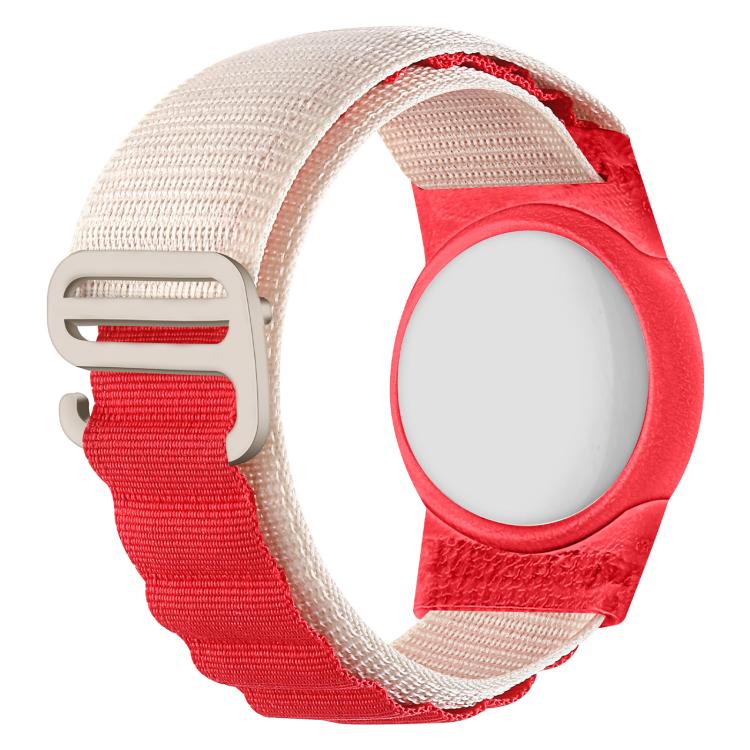 xDfind Silberne Schnalle Schlaufen Nylon-Band Stil Anti-Verlust Tracker Schutzcover, Für AirTag 2. Gen / AirTag 1. Gen