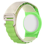 xDfind Silberne Schnalle Schlaufen Nylon-Band Stil Anti-Verlust Tracker Schutzcover, Für AirTag 2. Gen / AirTag 1. Gen