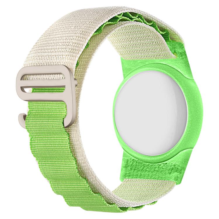 xDfind Silberne Schnalle Schlaufen Nylon-Band Stil Anti-Verlust Tracker Schutzcover, Für AirTag 2. Gen / AirTag 1. Gen