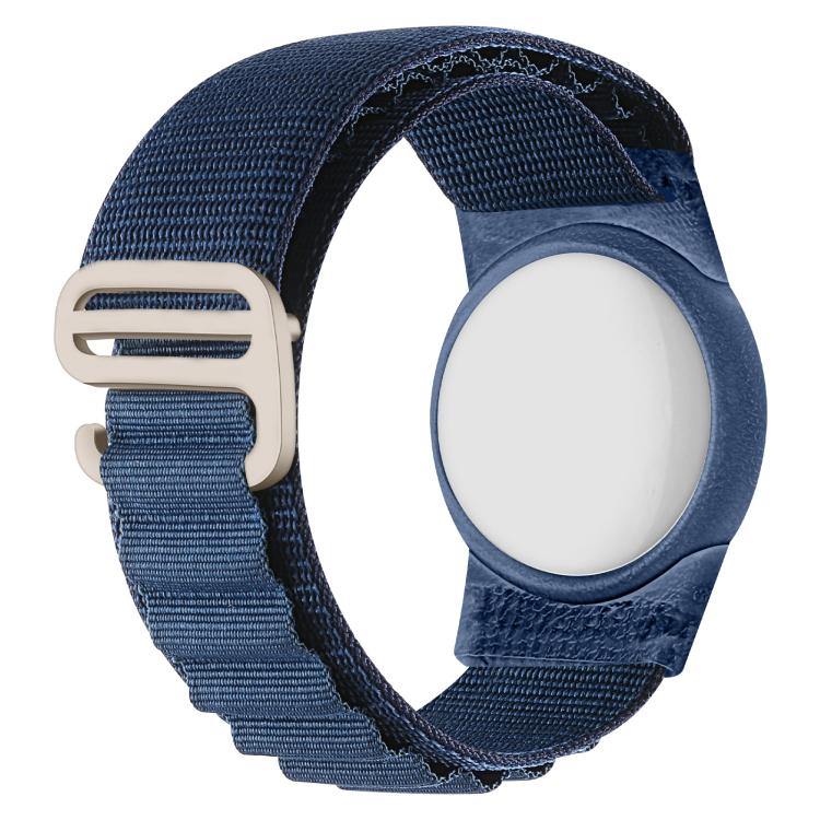 xDfind Silberne Schnalle Schlaufen Nylon-Band Stil Anti-Verlust Tracker Schutzcover, Für AirTag 2. Gen / AirTag 1. Gen