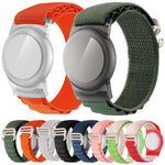 xDfind Silberne Schnalle Schlaufen Nylon-Band Stil Anti-Verlust Tracker Schutzcover, Für AirTag 2. Gen / AirTag 1. Gen