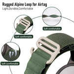 xDfind Silberne Schnalle Schlaufen Nylon-Band Stil Anti-Verlust Tracker Schutzcover, Für AirTag 2. Gen / AirTag 1. Gen