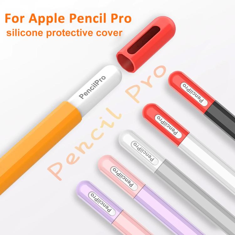 XDcase Kontrastfarbige Silikon Schutzhülle für Stylus-Stift, Für Apple Pencil Pro / 2, Für Apple Pencil Pro / 2 / 1, Für Apple Pencil USB-C / 3