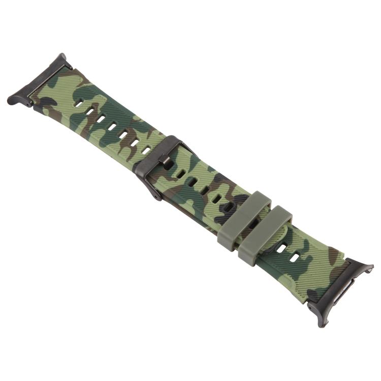 xDfind Schwarzes Silikon-Uhrenarmband mit Camouflage-Muster, passend für Samsung Galaxy Watch Ultra / Ultra 2025 und Samsung Galaxy Watch8 / Watch8 Classic