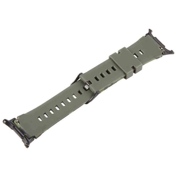 xDfind Schwarzes Silikon-Uhrenarmband mit Camouflage-Muster, passend für Samsung Galaxy Watch Ultra / Ultra 2025 und Samsung Galaxy Watch8 / Watch8 Classic
