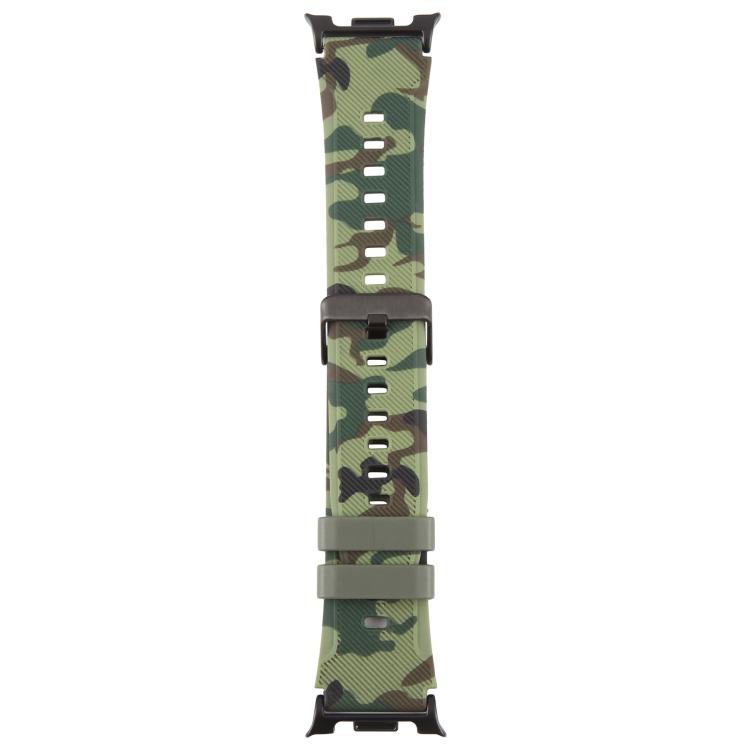xDfind Schwarzes Silikon-Uhrenarmband mit Camouflage-Muster, passend für Samsung Galaxy Watch Ultra / Ultra 2025 und Samsung Galaxy Watch8 / Watch8 Classic