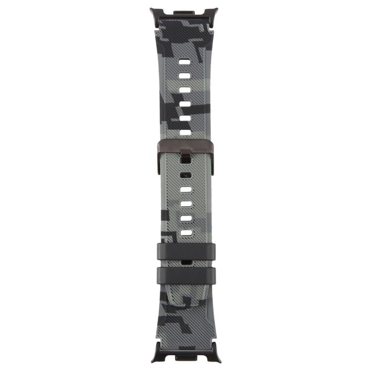 xDfind Schwarzes Silikon-Uhrenarmband mit Camouflage-Muster, passend für Samsung Galaxy Watch Ultra / Ultra 2025 und Samsung Galaxy Watch8 / Watch8 Classic