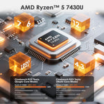 GXMO T160 16 Zoll Windows 11 Laptop, 16GB+512GB, AMD Ryzen 5 7430U Hexa Core Prozessor, EU Stecker, US Stecker, UK Stecker, AU Stecker