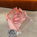 Transparenter Farbverlauf 360-Grad-Drehhalter MagSafe Handyhülle, Für iPhone 17 Pro Max, Für iPhone 17 Pro, Für iPhone 17, Für iPhone Air, Für iPhone 16 Pro Max, Für iPhone 16 Pro, Für iPhone 16 Plus, Für iPhone 16