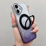 Transparenter Farbverlauf 360-Grad-Drehhalter MagSafe Handyhülle, Für iPhone 17 Pro Max, Für iPhone 17 Pro, Für iPhone 17, Für iPhone Air, Für iPhone 16 Pro Max, Für iPhone 16 Pro, Für iPhone 16 Plus, Für iPhone 16