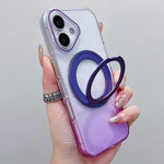 Transparenter Farbverlauf 360-Grad-Drehhalter MagSafe Handyhülle, Für iPhone 17 Pro Max, Für iPhone 17 Pro, Für iPhone 17, Für iPhone Air, Für iPhone 16 Pro Max, Für iPhone 16 Pro, Für iPhone 16 Plus, Für iPhone 16