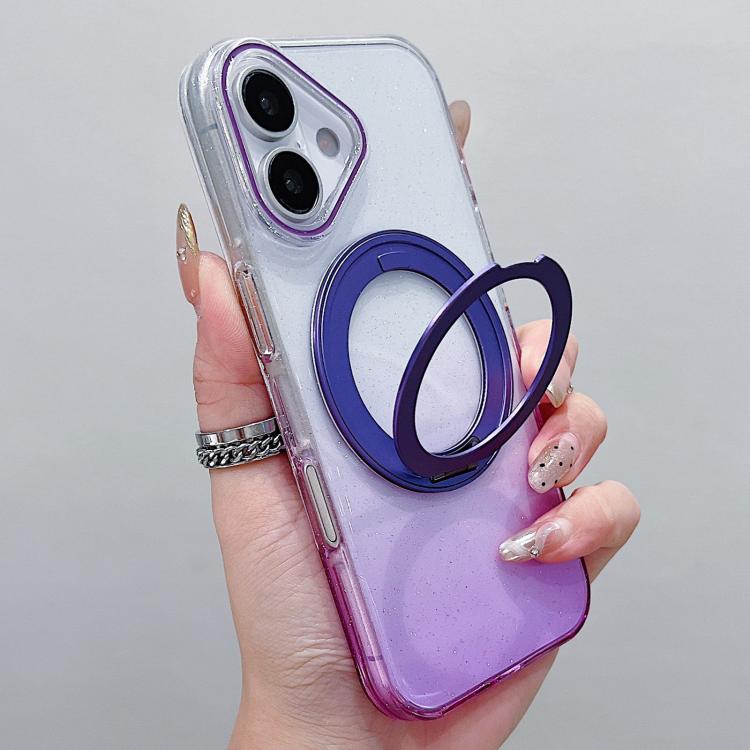 Transparenter Farbverlauf 360-Grad-Drehhalter MagSafe Handyhülle, Für iPhone 17 Pro Max, Für iPhone 17 Pro, Für iPhone 17, Für iPhone Air, Für iPhone 16 Pro Max, Für iPhone 16 Pro, Für iPhone 16 Plus, Für iPhone 16