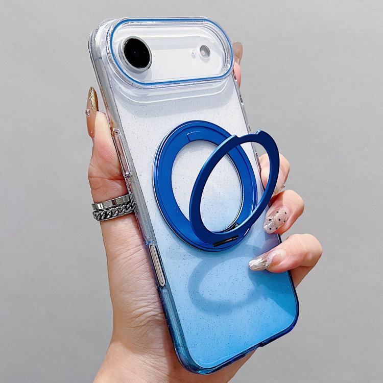 Transparenter Farbverlauf 360-Grad-Drehhalter MagSafe Handyhülle, Für iPhone 17 Pro Max, Für iPhone 17 Pro, Für iPhone 17, Für iPhone Air, Für iPhone 16 Pro Max, Für iPhone 16 Pro, Für iPhone 16 Plus, Für iPhone 16