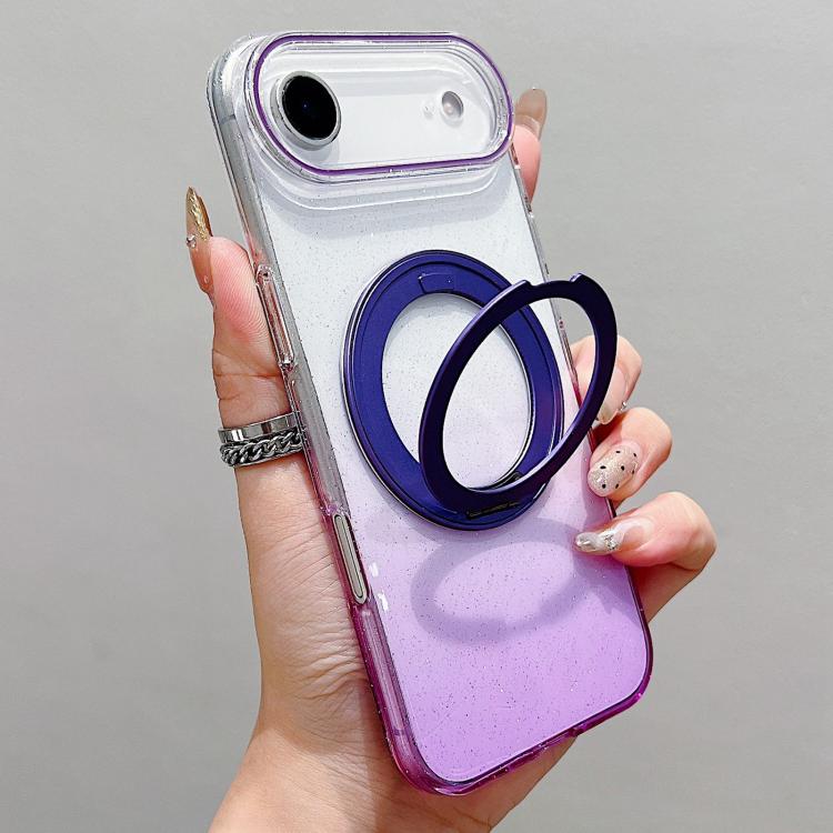 Transparenter Farbverlauf 360-Grad-Drehhalter MagSafe Handyhülle, Für iPhone 17 Pro Max, Für iPhone 17 Pro, Für iPhone 17, Für iPhone Air, Für iPhone 16 Pro Max, Für iPhone 16 Pro, Für iPhone 16 Plus, Für iPhone 16