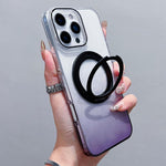 Transparenter Farbverlauf 360-Grad-Drehhalter MagSafe Handyhülle, Für iPhone 17 Pro Max, Für iPhone 17 Pro, Für iPhone 17, Für iPhone Air, Für iPhone 16 Pro Max, Für iPhone 16 Pro, Für iPhone 16 Plus, Für iPhone 16
