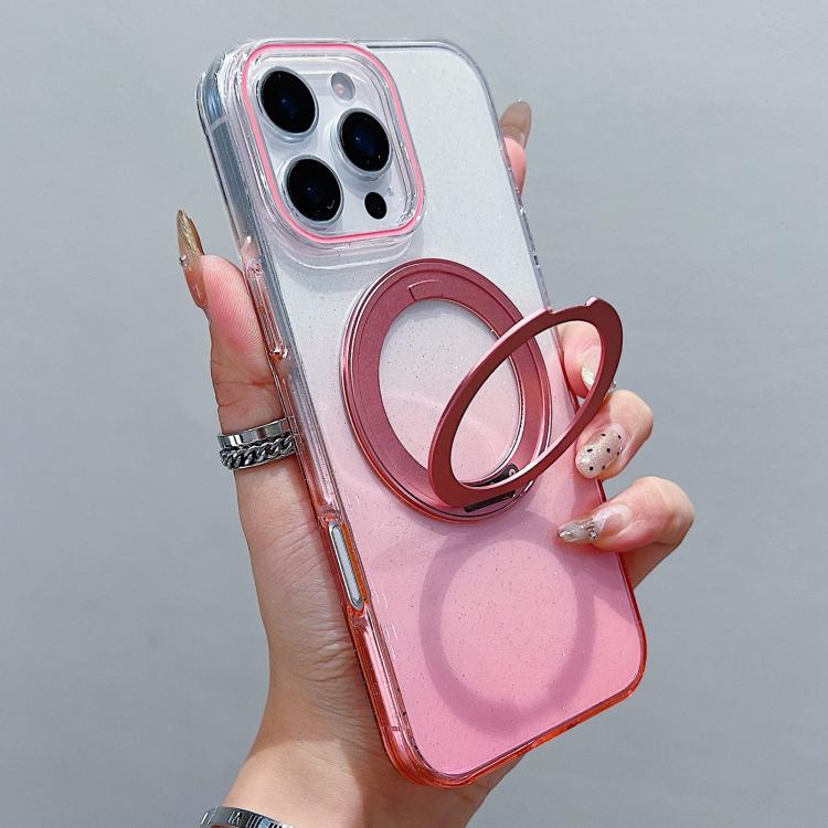 Transparenter Farbverlauf 360-Grad-Drehhalter MagSafe Handyhülle, Für iPhone 17 Pro Max, Für iPhone 17 Pro, Für iPhone 17, Für iPhone Air, Für iPhone 16 Pro Max, Für iPhone 16 Pro, Für iPhone 16 Plus, Für iPhone 16
