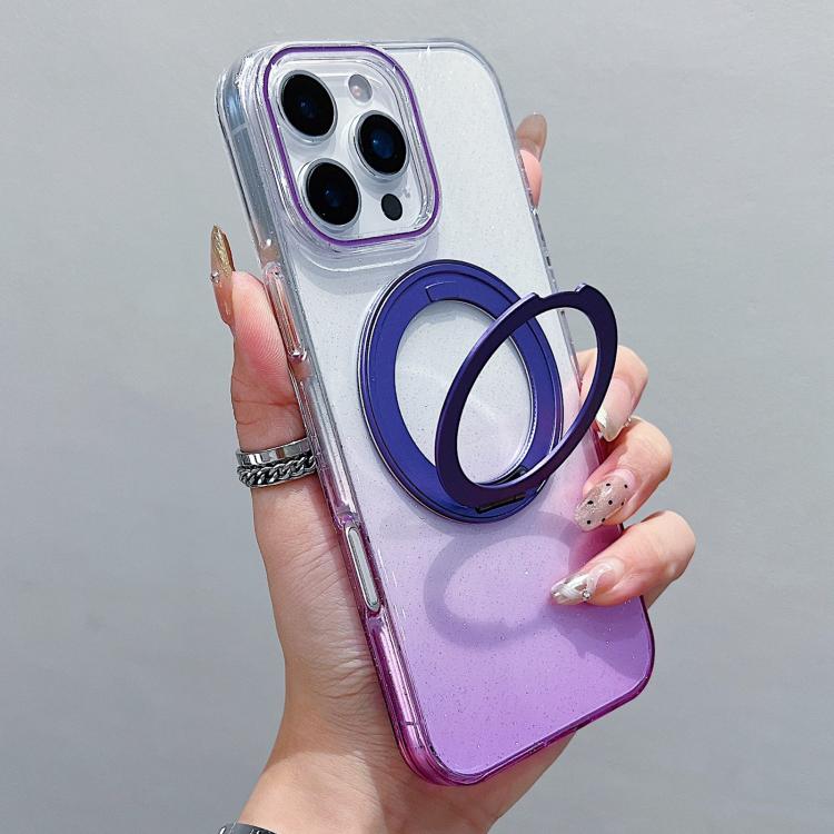 Transparenter Farbverlauf 360-Grad-Drehhalter MagSafe Handyhülle, Für iPhone 17 Pro Max, Für iPhone 17 Pro, Für iPhone 17, Für iPhone Air, Für iPhone 16 Pro Max, Für iPhone 16 Pro, Für iPhone 16 Plus, Für iPhone 16
