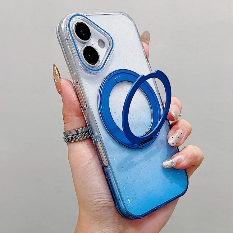 Transparenter Farbverlauf 360-Grad-Drehhalter MagSafe Handyhülle, Für iPhone 17 Pro Max, Für iPhone 17 Pro, Für iPhone 17, Für iPhone Air, Für iPhone 16 Pro Max, Für iPhone 16 Pro, Für iPhone 16 Plus, Für iPhone 16