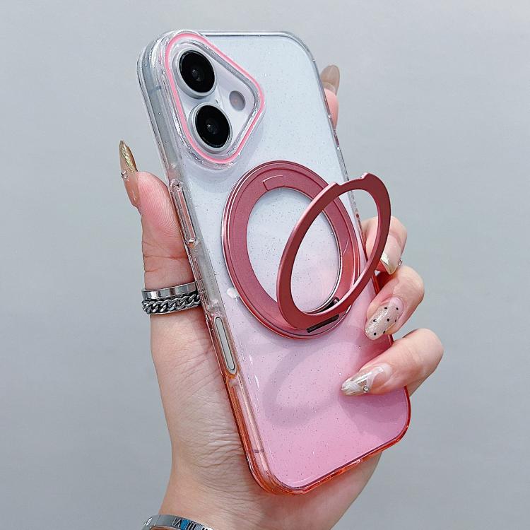 Transparenter Farbverlauf 360-Grad-Drehhalter MagSafe Handyhülle, Für iPhone 17 Pro Max, Für iPhone 17 Pro, Für iPhone 17, Für iPhone Air, Für iPhone 16 Pro Max, Für iPhone 16 Pro, Für iPhone 16 Plus, Für iPhone 16