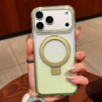 Transparenter Farbverlauf Metallring-Halter MagSafe Handyhülle, Für iPhone 17 Pro Max, Für iPhone 17 Pro, Für iPhone 17, Für iPhone Air, Für iPhone 16 Pro Max, Für iPhone 16 Pro, Für iPhone 16 Plus, Für iPhone 16