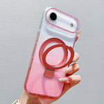 Transparenter Farbverlauf Metallring-Halter MagSafe Handyhülle, Für iPhone 17 Pro Max, Für iPhone 17 Pro, Für iPhone 17, Für iPhone Air, Für iPhone 16 Pro Max, Für iPhone 16 Pro, Für iPhone 16 Plus, Für iPhone 16