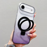 Transparenter Farbverlauf Metallring-Halter MagSafe Handyhülle, Für iPhone 17 Pro Max, Für iPhone 17 Pro, Für iPhone 17, Für iPhone Air, Für iPhone 16 Pro Max, Für iPhone 16 Pro, Für iPhone 16 Plus, Für iPhone 16