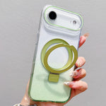 Transparenter Farbverlauf Metallring-Halter MagSafe Handyhülle, Für iPhone 17 Pro Max, Für iPhone 17 Pro, Für iPhone 17, Für iPhone Air, Für iPhone 16 Pro Max, Für iPhone 16 Pro, Für iPhone 16 Plus, Für iPhone 16