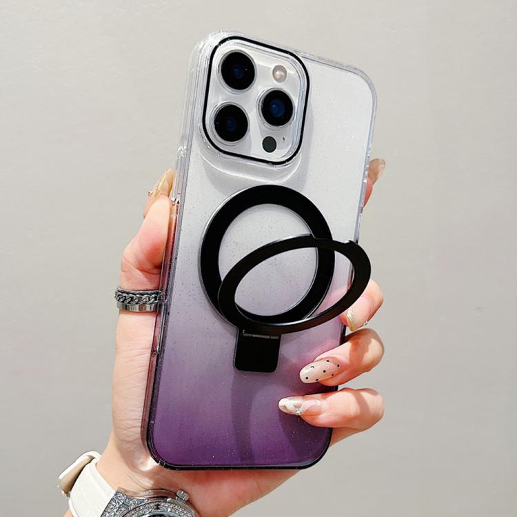 Transparenter Farbverlauf Metallring-Halter MagSafe Handyhülle, Für iPhone 17 Pro Max, Für iPhone 17 Pro, Für iPhone 17, Für iPhone Air, Für iPhone 16 Pro Max, Für iPhone 16 Pro, Für iPhone 16 Plus, Für iPhone 16