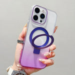 Transparenter Farbverlauf Metallring-Halter MagSafe Handyhülle, Für iPhone 17 Pro Max, Für iPhone 17 Pro, Für iPhone 17, Für iPhone Air, Für iPhone 16 Pro Max, Für iPhone 16 Pro, Für iPhone 16 Plus, Für iPhone 16